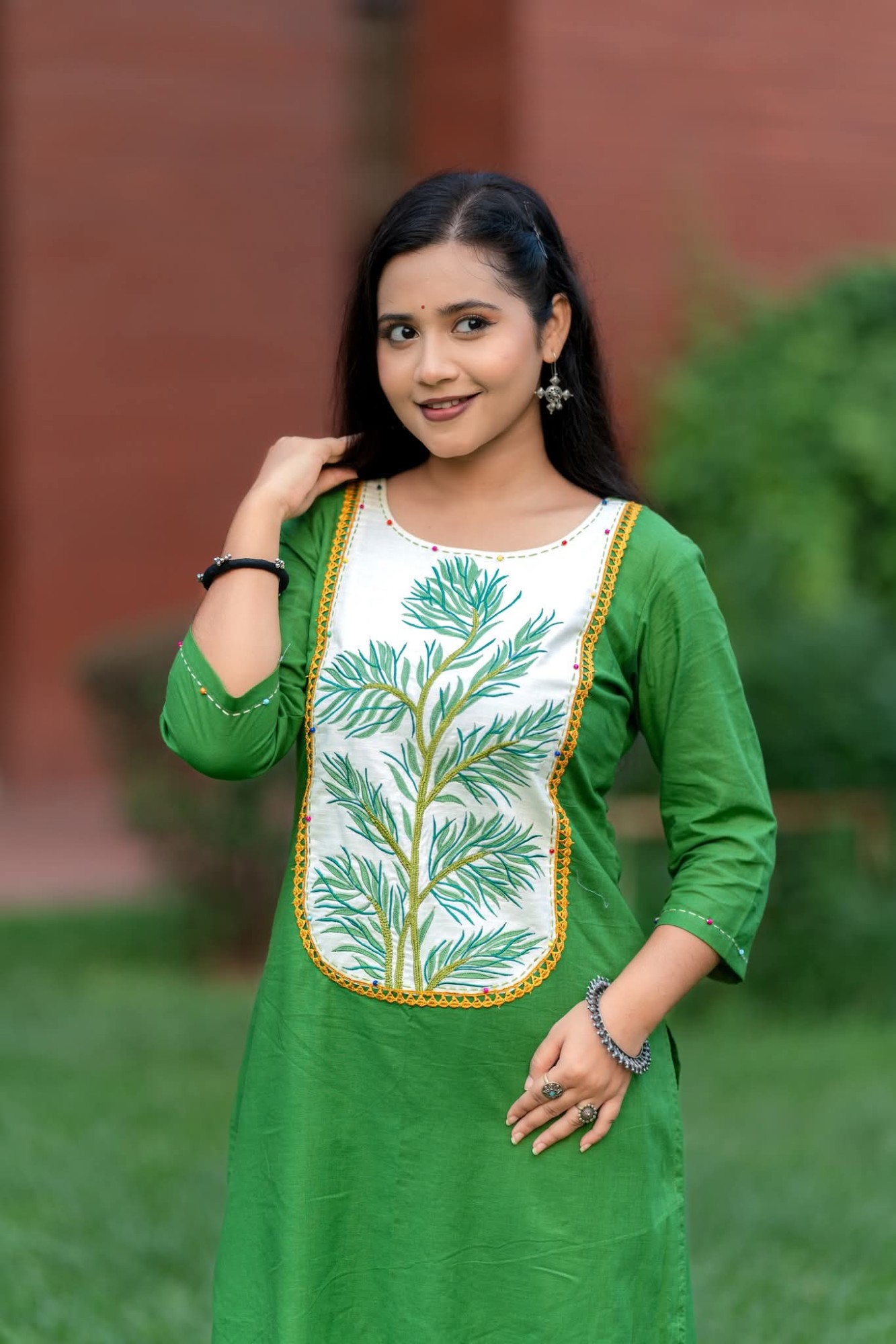 green three piece